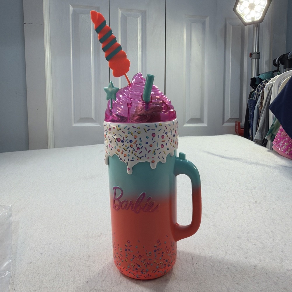 Barbie Pop Reveal Doll Pink Streak Hair Scented Rise &Surprise Fruit Series Cup